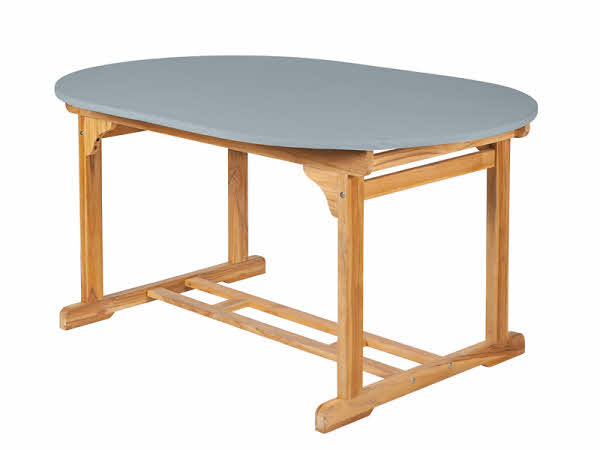 Teak-Safe grau: Tisch rund bis  Ø130 cm 